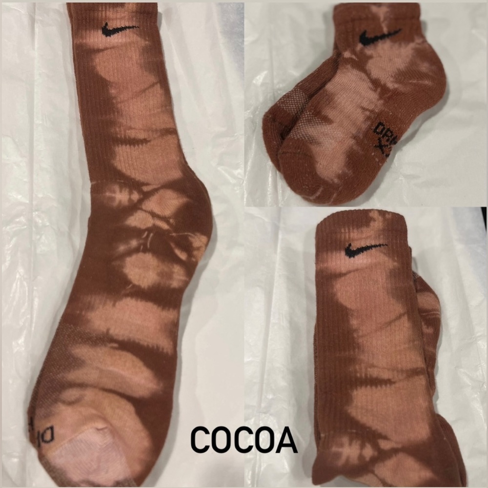 Tye dye socks cocoa color
